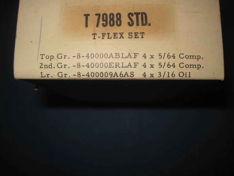 NOS full piston ring set Ford Falcon Fairlane Mustang 289 engine - Image 2 of 3