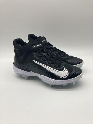 Nike Alpha Huarache Elite 4 Mid Black Baseball Cleat DJ6520-001