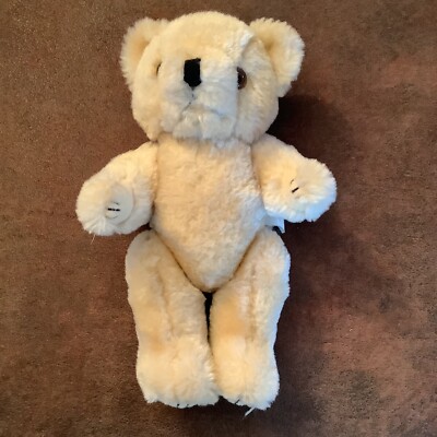 Mills and Boon 8'' Teddy Bear Stuff Animal Plush Toy Jointed Articulated Cream