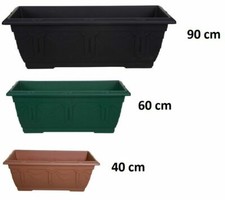 PLASTIC SQUARE RECTANGULAR VENETIAN PLANT FLOWER POT POTS PLANTER CONTAINER NEW