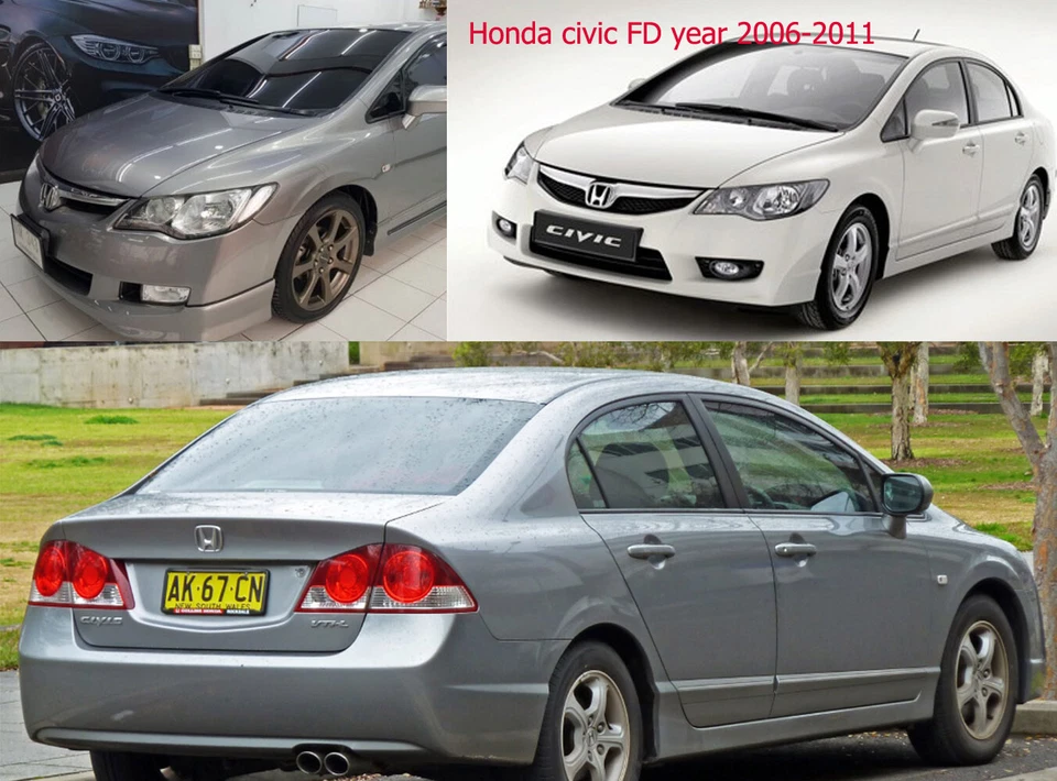 PUERTA TRASERA LOGOTIPO EMBLEMA PELÍCULA CARBONO H PARA HONDA CIVIC FD 2006-2011 Foto 4 de 4