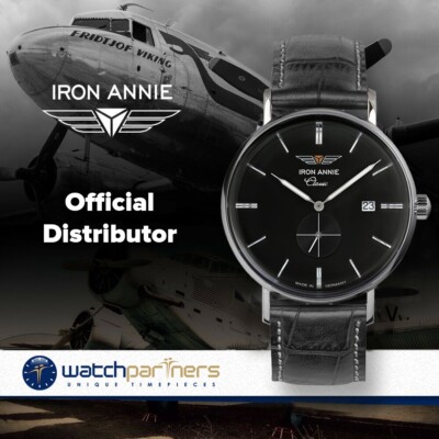 Iron Annie Classic Series Swiss Quartz Watch 41mm Case Black Dial