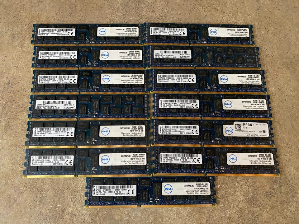 KINGSTON KP9RN2-HYC 8GB PC3L-10600R 2RX4 ECC REG MEMORY DIMM P9RN2 L7-9(9) - Image 4 of 4