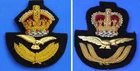 Royal Air Force RAF Officer's Cap Badges - King's & Queen's Crown  *[RAF]