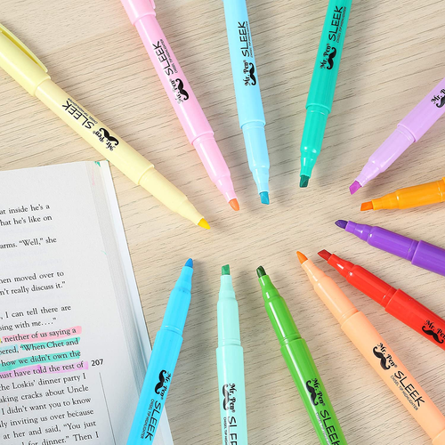 Pastell Textmarker verschiedene Farben schnelltrocknend Set Bibelmarker, Schule 12er Pack - Bild 8 von 12