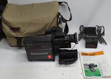 Sony Betamovie Camera BMC-220 Cords Charger Case Manual Tested For Power
