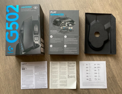 EMPTY BOX ONLY - Logitech G502 Lightspeed Wireless Mouse - Box & Manuals - VGC - Picture 1 of 7