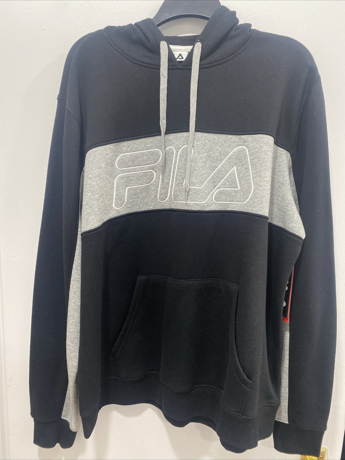 Felpa con cappuccio Fila nera XL
