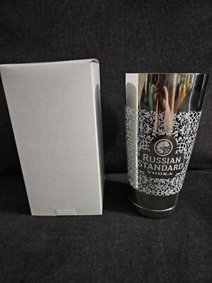 Russian Standard Vodka Stainless 28 Oz Shaker Boston Tumbler 