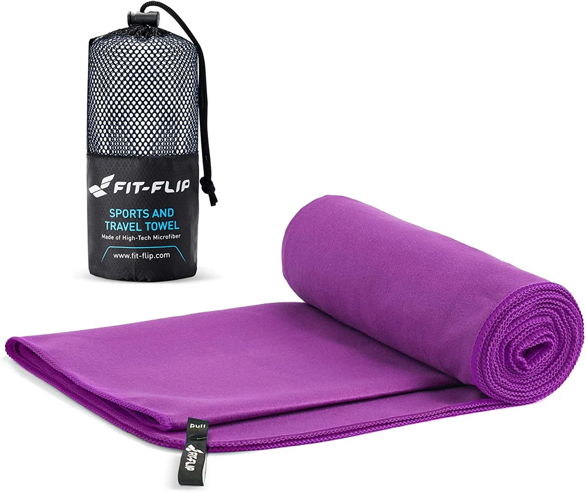 Fit-Flip Travel Towel - Compact & Ultra Soft Microfiber Camping