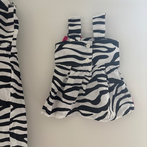 Cre8ions Zebra Print Dress Matching Doll Dresses Girld Size 7/8 and Baby Doll - Picture 7 of 8