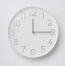 Ikea Wall Clock Tromma White 9 3/4" Analog clock Modern New