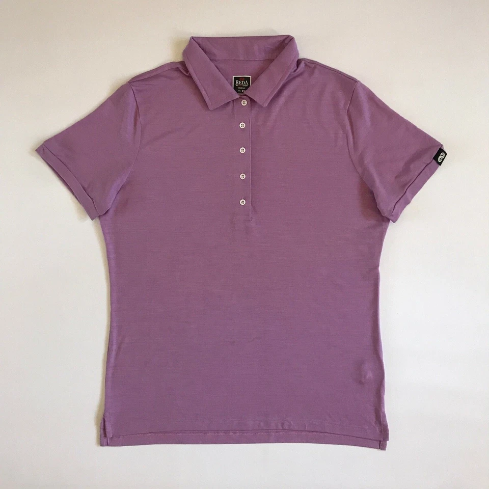 Top polo de lana merino para mujer REDA Rewoolution talla XL Foto 2 de 4