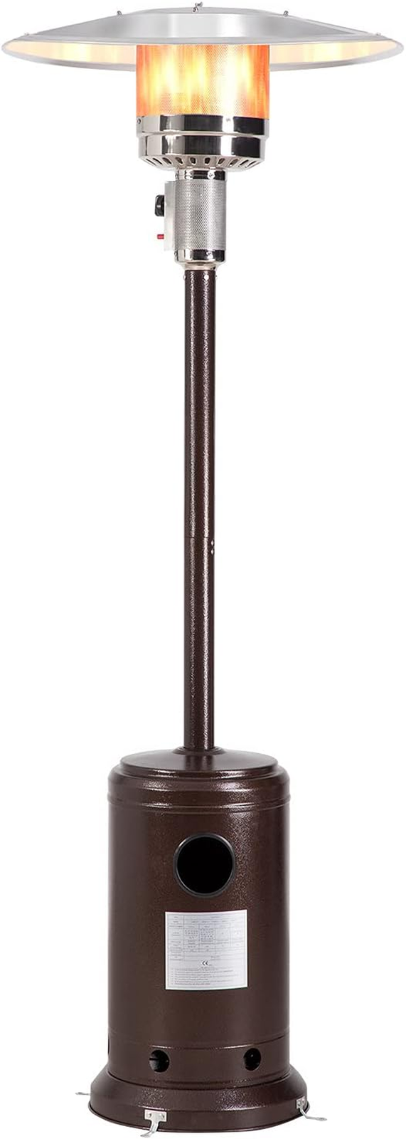 41,000BTU Patio Heater Propane Outdoor Heater with Portable Wheels Garden Heater