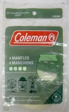 NEW Coleman String Tie Lantern MANTLES - 4 Per Pack (#21A104) New Old Stock