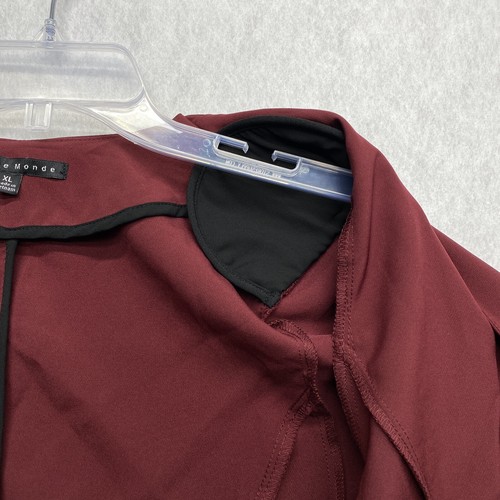 Haute Monde Young Contemporary Women’s Los Angeles Blazer Jacket Maroon Size XL - Picture 11 of 14