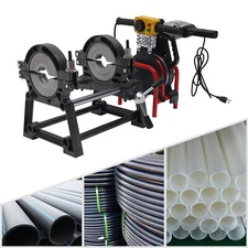 Pipe Fusion Welder 2 Clamps 63-200MM Manual PP PE HDPE Pipe Welding Machine 110V
