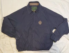 Weatherproof Navy Blue Full Zip Bomber Jacket Polyester Men's