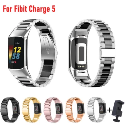 Metal Stainless Steel Band Strap Bracelet Wristband Loop For Fitbit Charge 5