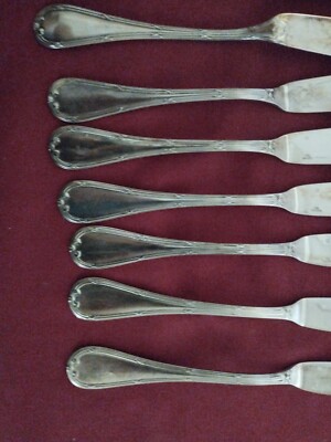 COUTEAU A POISSON EN METAL ARGENTE MODELE RUBANS CHRISTOFLE