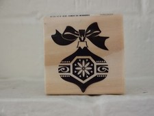 Craft Smart Christmas Wood Stamps "Christmas Ornament" 2" x 2" So Adorable