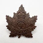 Genuine WW1 Canada Canadian 50th Battalion CEF Cap Badge