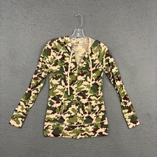 No Boundaries Hoodie Sweatshirt Womens Small Multicolor Camouflage Full Zip Y2K