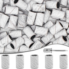 240 Grit Sanding Bands for Nail Drill 100Pcs, Extra Fine for Natural Nails Polis