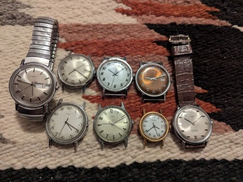 Timex Mercury LOT OF 6 Vintage Watches Parts Or Repair