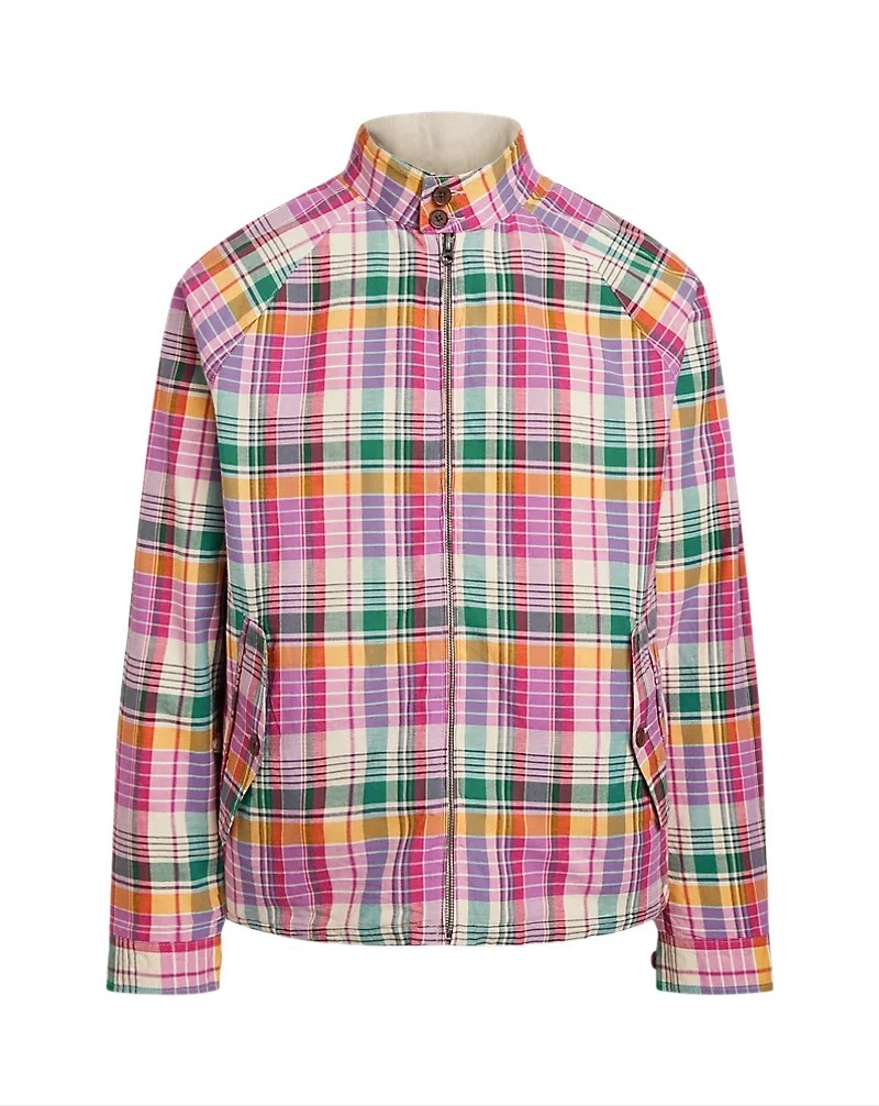 Polo Ralph Lauren Madras Twill Harrington Jacket Mens Size XL Reversible BNWT