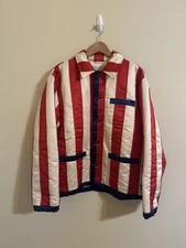 Bode American Flag Jacket Red White Blue Stars Striped Large XL