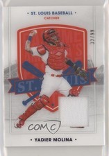 2021 Panini Chronicles America's Pastime Swatches Blue 32/99 Yadier Molina 04br