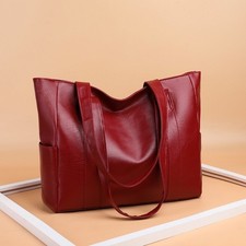 Women Extra Large Casual Soft Leather Handbag Shoulder Shopper Bag Tote