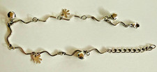 Luxury Silver Tone Charm Anklet – 26 cm – Elegant Hand & Bell Details