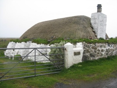 Photo A2 Black house at Barrapol Nicely restored, but with non-period ga c2015
