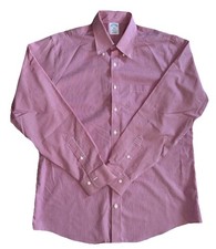 Brooks Brothers Regent Shirt Mens 16 1/2- 6/7 Check Long Sleeve Button Down