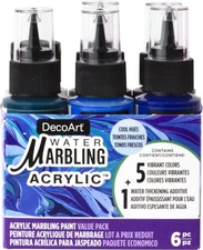 DecoArt Water Marbling Value Pack 2oz 6/Pkg-Cool Hues