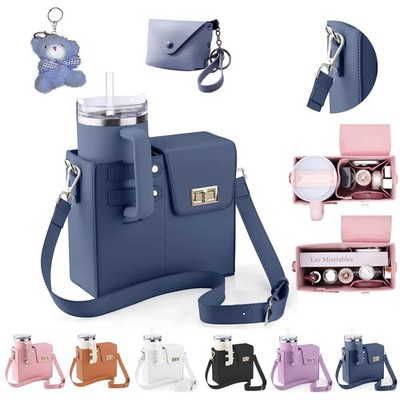 Stanley Cup Purse, Crossbody Bag with Water Bottle Holder, Adjustable Women S...