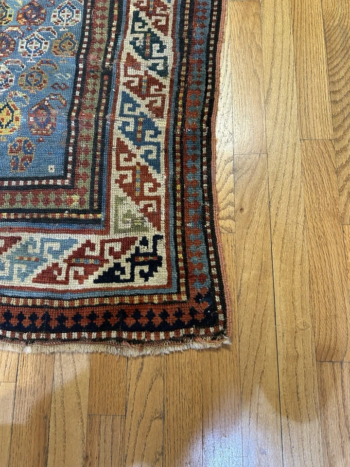 Antique Caucasian C.1900 Museum quality Chi Chi KUBA with rare paisley design6x3 - Image 4 of 4