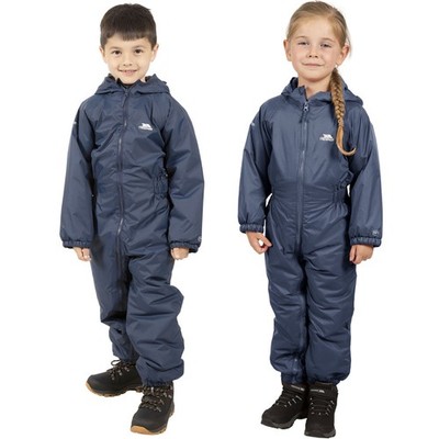 Trespass Kinder Jugendliche Dripdrop gepolsterter wasserdichter Regenanzug - marineblau - 5-6 Jahre