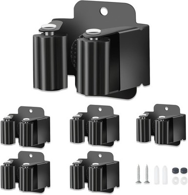 5PCS Broom Holder Wall Mount, Upgraded Heavy Duty Mop and Broom Holder Wall 5