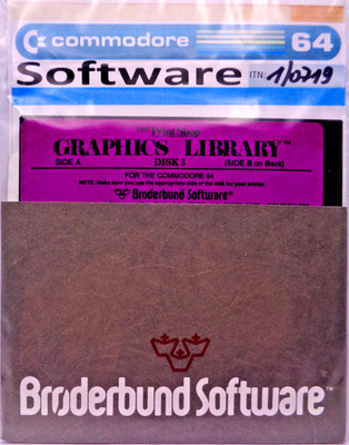 COMMODORE 64/128 -- PRINT SHOP GRAPHICS LIBRARY DISK 3 (BRODERBUND - DISK)