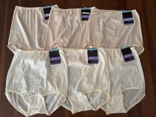 Bali Skimp Skamp Brief Panty Style 2633 Size 5 Moonlight Mocha Mist Lot Of 6