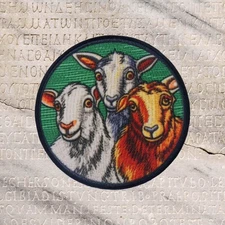 Baby Goat Patch Applique Patch -  Farm Animal Badge (Iron on) Sheep Horse Cow 