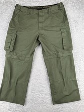 Boy Scouts Pants Adult 38 Green Cargo Convertible Uniform Relaxed Fit 38x26