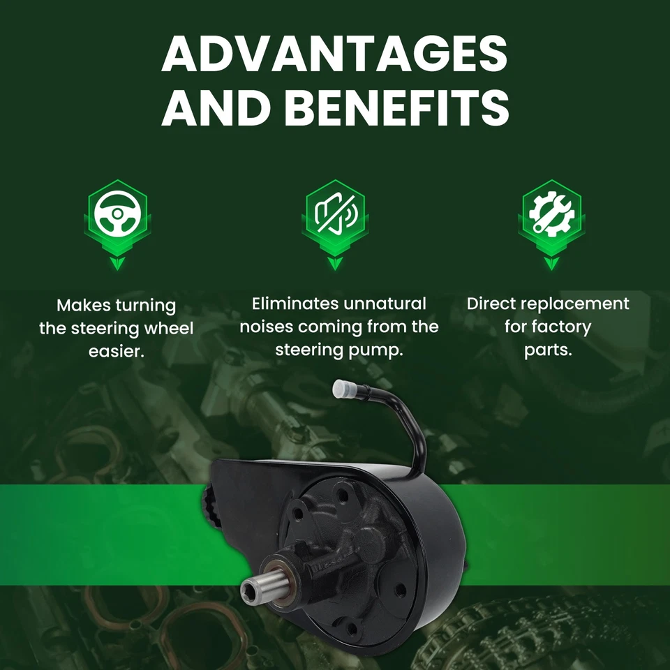 Power Steering Pump Fit Chevrolet Silverado 2500 3500 GMC Sierra 2500 3500 6.6L - Image 3 of 4