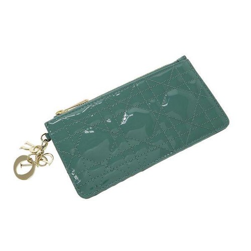 Christian Dior Lady Dior Zip Card Holder Women's Excellent From Japan