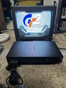 Sony PlayStation 2 PS2 SCPH-50001 FAT W/ Network Adapter, 3 Controllers, 6 Games