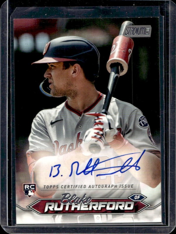 2024 Topps Stadium Club Blake Rutherford Auto RC Rookie #SCBA-BR Nationals