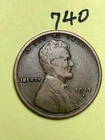 1915-S LINCOLN WHEAT CENT, semi key date, low mintage "FINE" condition #740